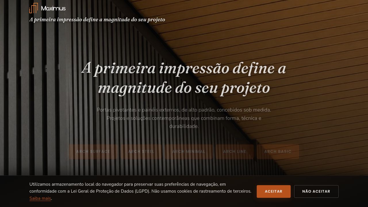 Portas Maximus - Portas Pivotantes de Alto Padrão